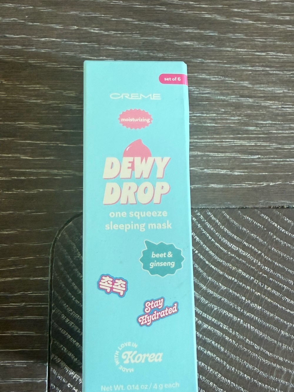 NWT Creme Glowy Drop One Squeeze Sleeping Mask made in Korea beet
